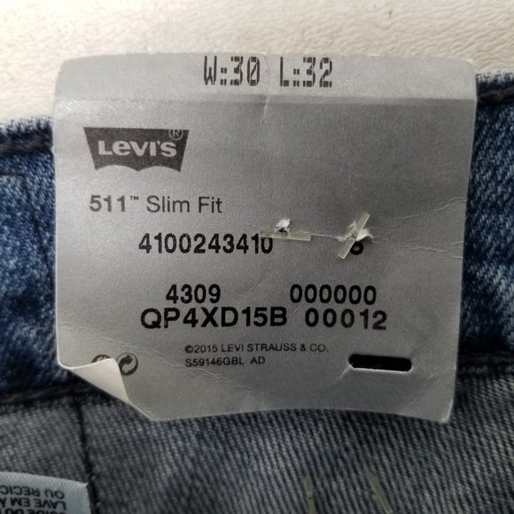 Levi's Men's 511 Slim Fit Jeans Line 8 Men Denim 845110085 30W x 32L - Picture 6 of 9